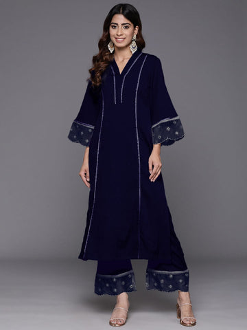 Varanga Women  Organza And Lace Detailed Kurta Set